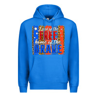 True Royal land of the free th of july brushstroke Premium Hoodie - Jasminsmagicworld