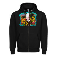 Black western cow sunflowers serape leopard Zipper Hoodie - RanaPortraitStore