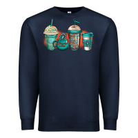 Navy turquoise junkie coffee cups Premium Sweatshirt - Jasminsmagicworld