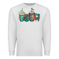 Oatmeal Heather turquoise junkie coffee cups Premium Sweatshirt - Jasminsmagicworld