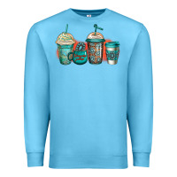 Ocean Blue turquoise junkie coffee cups Premium Sweatshirt - Jasminsmagicworld
