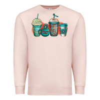 Pale Pink turquoise junkie coffee cups Premium Sweatshirt - Jasminsmagicworld