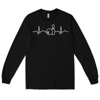 Black bowling heartbeat bowler ecg bowling ball tournament gift sweatshirt Long Sleeve Tee - linhVisuals