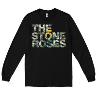 Black THE STONE ROSES GREEN Long Sleeve Tee - linhVisuals