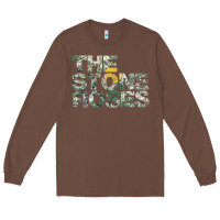 Chestnut THE STONE ROSES GREEN Long Sleeve Tee - linhVisuals