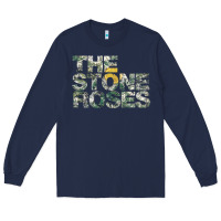 Navy THE STONE ROSES GREEN Long Sleeve Tee - linhVisuals