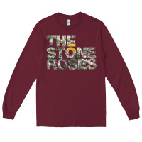 Burgundy THE STONE ROSES GREEN Long Sleeve Tee - linhVisuals