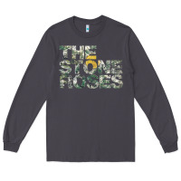 Smoke THE STONE ROSES GREEN Long Sleeve Tee - linhVisuals