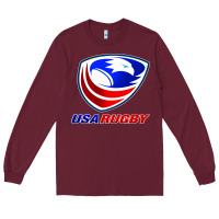 Burgundy usa rugby Long Sleeve Tee - linhVisuals