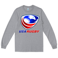 Heather Grey usa rugby Long Sleeve Tee - linhVisuals