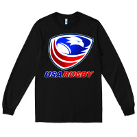Black usa rugby Long Sleeve Tee - linhVisuals