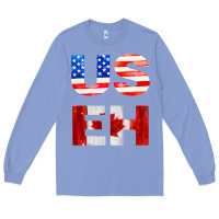 Colony Blue america canada Long Sleeve Tee - linhVisuals