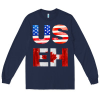 Navy america canada Long Sleeve Tee - linhVisuals