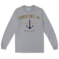 Heather Grey cobbosseecontee lake me pullover hoodie Long Sleeve Tee - linhVisuals