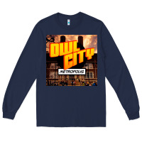 Navy Owl City Adam Young Long Sleeve Tee - linhVisuals