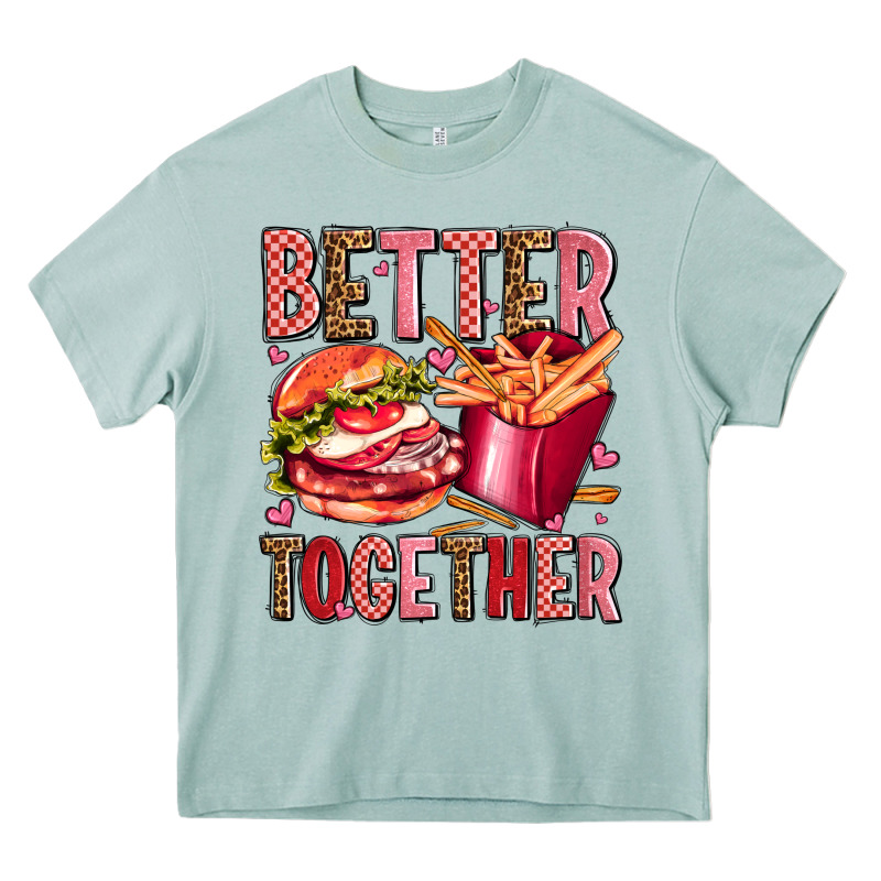 Hamburger Potatoes Better Together Olivia Heavy Core Tee by OliviaCreatesArt | Teevron