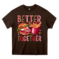 Chocolate Brown hamburger potatoes better together olivia Heavy Core Tee - OliviaCreatesArt