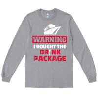 Heather Grey cruise drinking package t shirt Long Sleeve Tee - linhVisuals