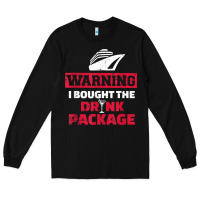 Black cruise drinking package t shirt Long Sleeve Tee - linhVisuals