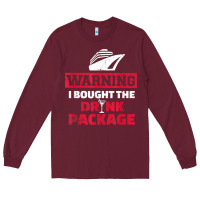 Burgundy cruise drinking package t shirt Long Sleeve Tee - linhVisuals