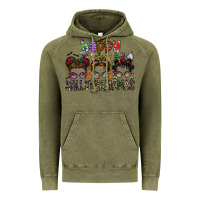 Vintage Olive happy hallothanksmas Vintage Hoodie - SublimationCraftShop