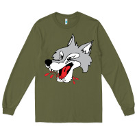 Army Green sudbury wolves Long Sleeve Tee - linhVisuals