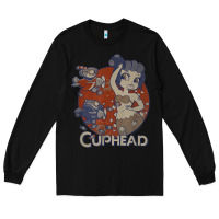 Black cuphead cala maria airplane attack t shirt Long Sleeve Tee - linhVisuals