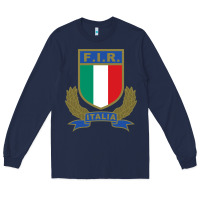 Navy italian rugby federation Long Sleeve Tee - linhVisuals
