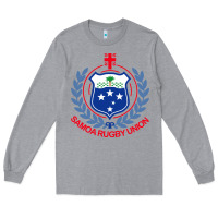 Heather Grey samoa rugby Long Sleeve Tee - linhVisuals