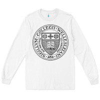 White Wellesley College Long Sleeve Tee - linhVisuals