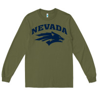 Army Green nevada wolf pack Long Sleeve Tee - linhVisuals
