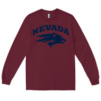 Burgundy nevada wolf pack Long Sleeve Tee - linhVisuals
