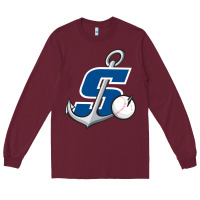 Burgundy stockton ports baseball Long Sleeve Tee - linhVisuals