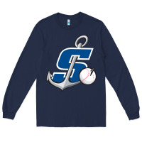 Navy stockton ports baseball Long Sleeve Tee - linhVisuals