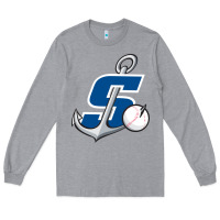 Heather Grey stockton ports baseball Long Sleeve Tee - linhVisuals