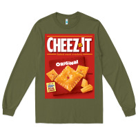 Army Green cheez it original box front sweatshirt Long Sleeve Tee - linhVisuals