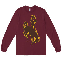 Burgundy wyoming athletics Long Sleeve Tee - linhVisuals