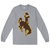 Heather Grey wyoming athletics Long Sleeve Tee - linhVisuals