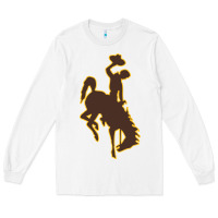 White wyoming athletics Long Sleeve Tee - linhVisuals