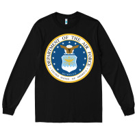 Black department of the air force Long Sleeve Tee - linhVisuals