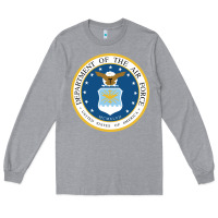 Heather Grey department of the air force Long Sleeve Tee - linhVisuals