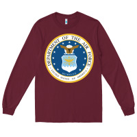 Burgundy department of the air force Long Sleeve Tee - linhVisuals