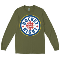 Army Green hockey night in canada 1 Long Sleeve Tee - linhVisuals