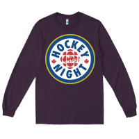 Plum hockey night in canada 1 Long Sleeve Tee - linhVisuals