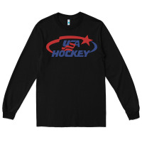 Black usa hockey Long Sleeve Tee - linhVisuals