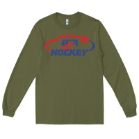 Army Green usa hockey Long Sleeve Tee - linhVisuals