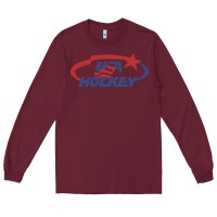 Burgundy usa hockey Long Sleeve Tee - linhVisuals