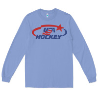 Colony Blue usa hockey Long Sleeve Tee - linhVisuals