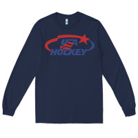 Navy usa hockey Long Sleeve Tee - linhVisuals