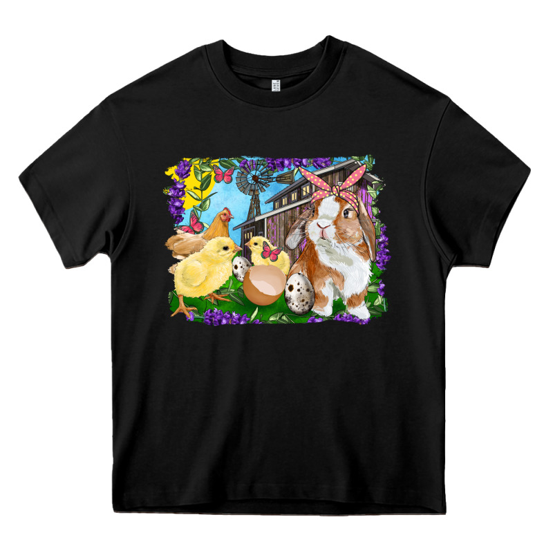 Easter Farm Chicks And Bunny Heavy Core Tee by RanaPortraitStore | Teevron